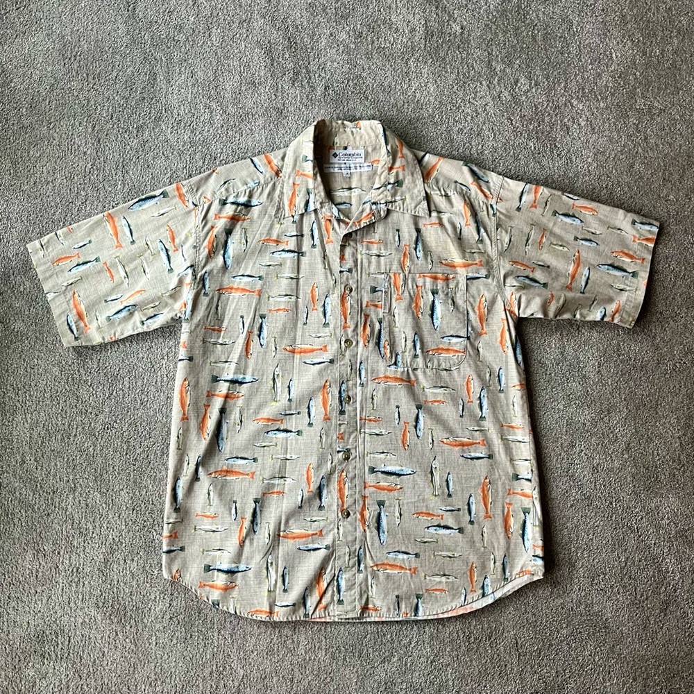 Columbia Fishing Shirt, Hawaiian Shirt